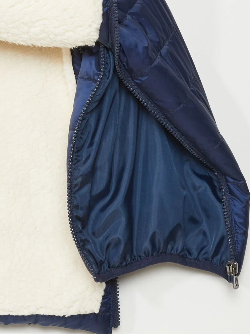 Doudoune matelassée à capuche   So Easy   Bleu marine