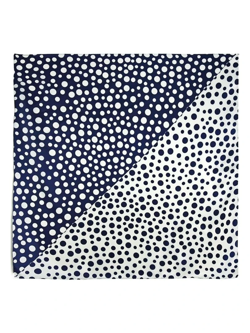 Carré de soie Premium Ofana Bleu marine