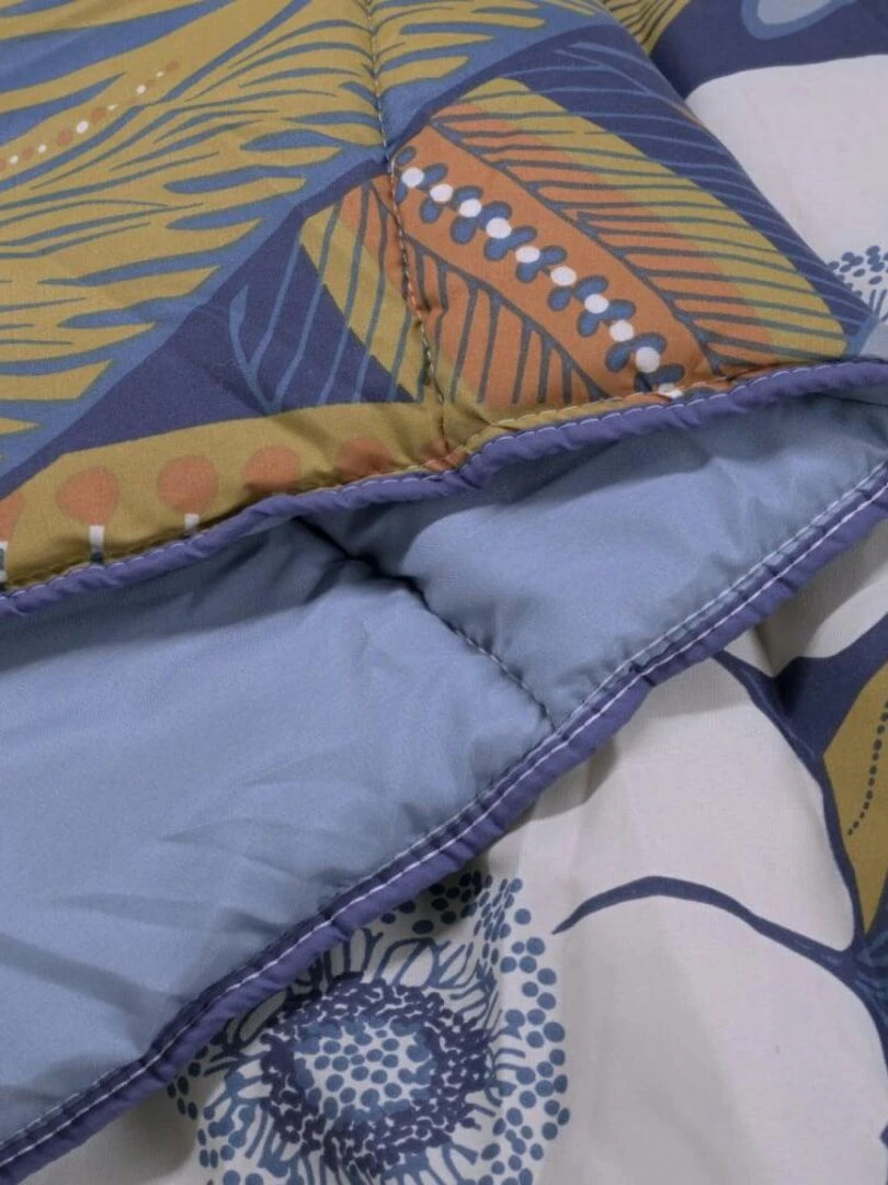 Bleu Câlin   Couette imprimée chaude la florale   Bleu