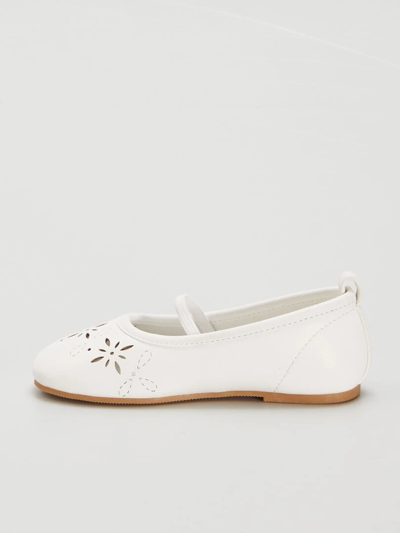 Ballerines ajourées   Blanc cassé