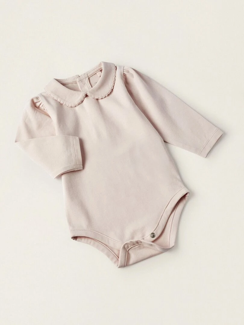 Pack 2 Bodies en coton pour Nouveau né manches longues ATLANTIC COMPANY   Rose clair