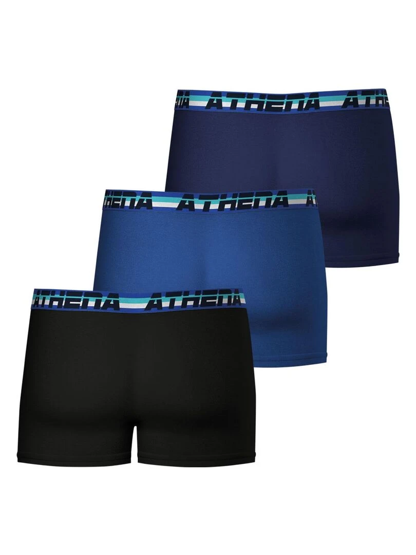 Lot de 3 boxers homme 720 Stretch Coton   Noir Bleu