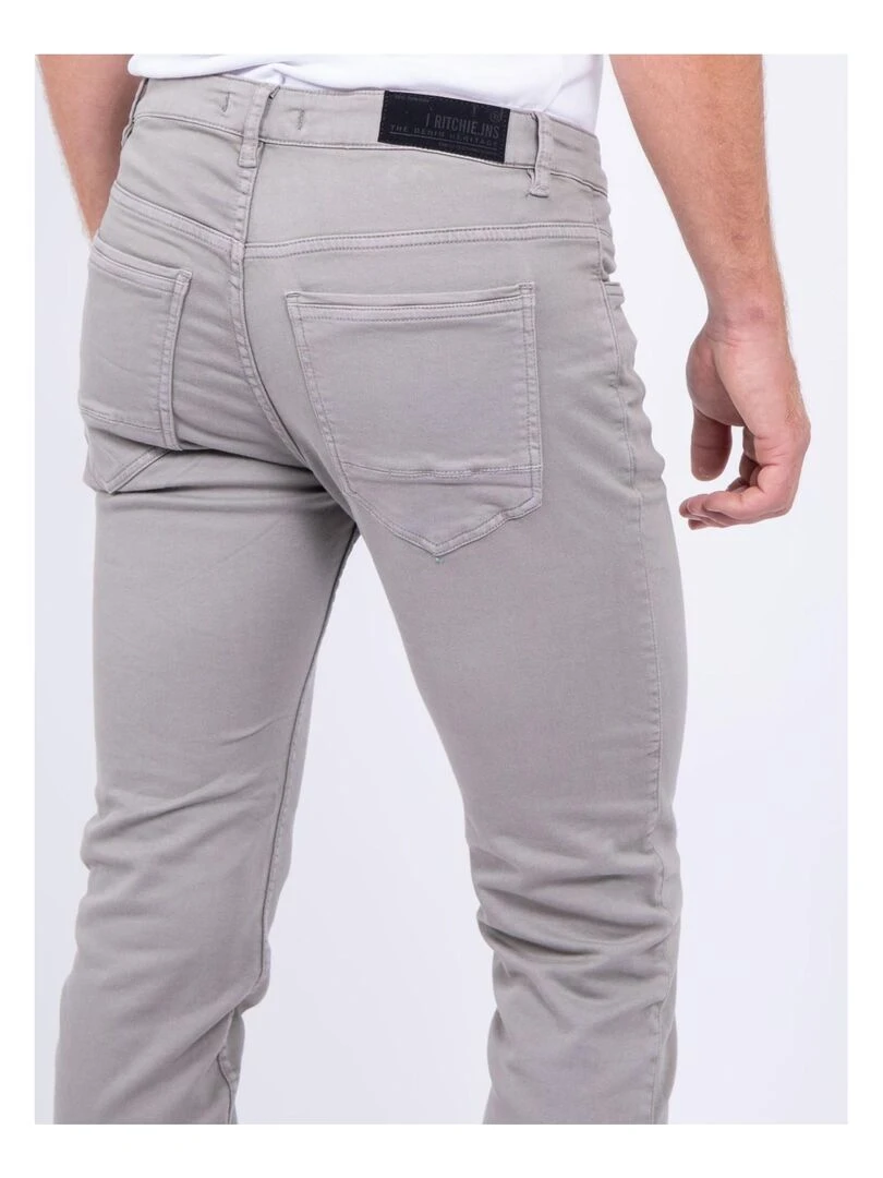 Pantalon 5 poches VAAS   Gris clair