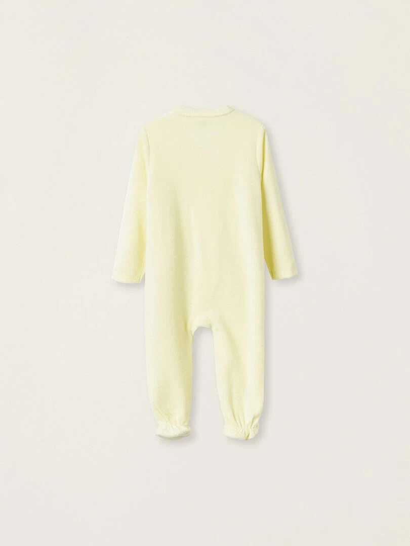 Grenouillère En Velours Pour Nouveau Né 'Étoile' manches longues UNDER THE STARS Jaune clair