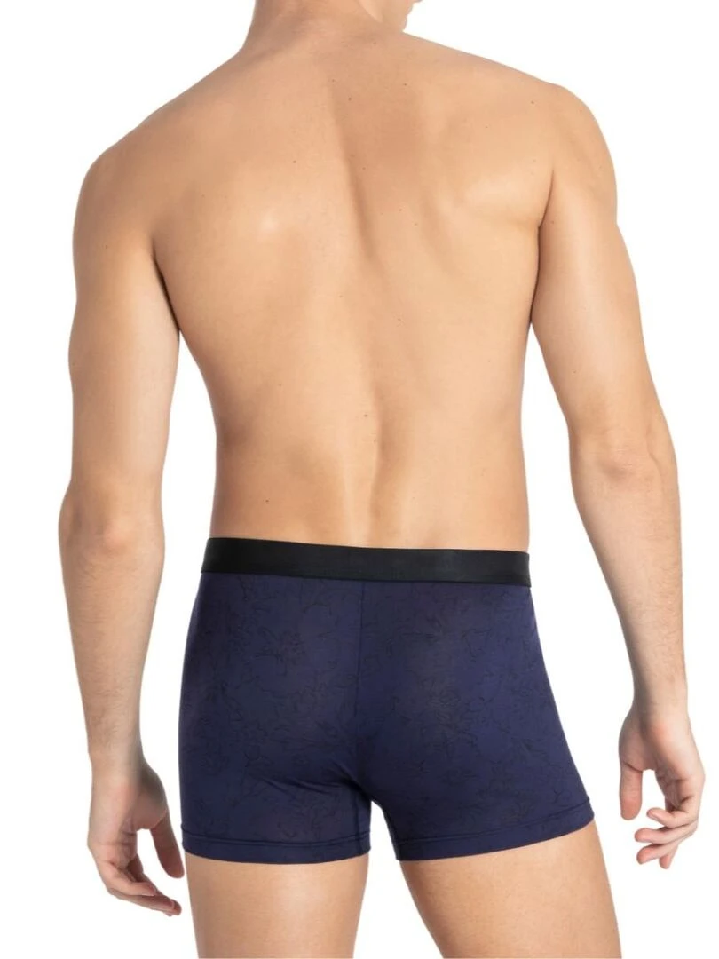 Boxer homme en lyocell et à imprimé floral discret Gohan   Violet