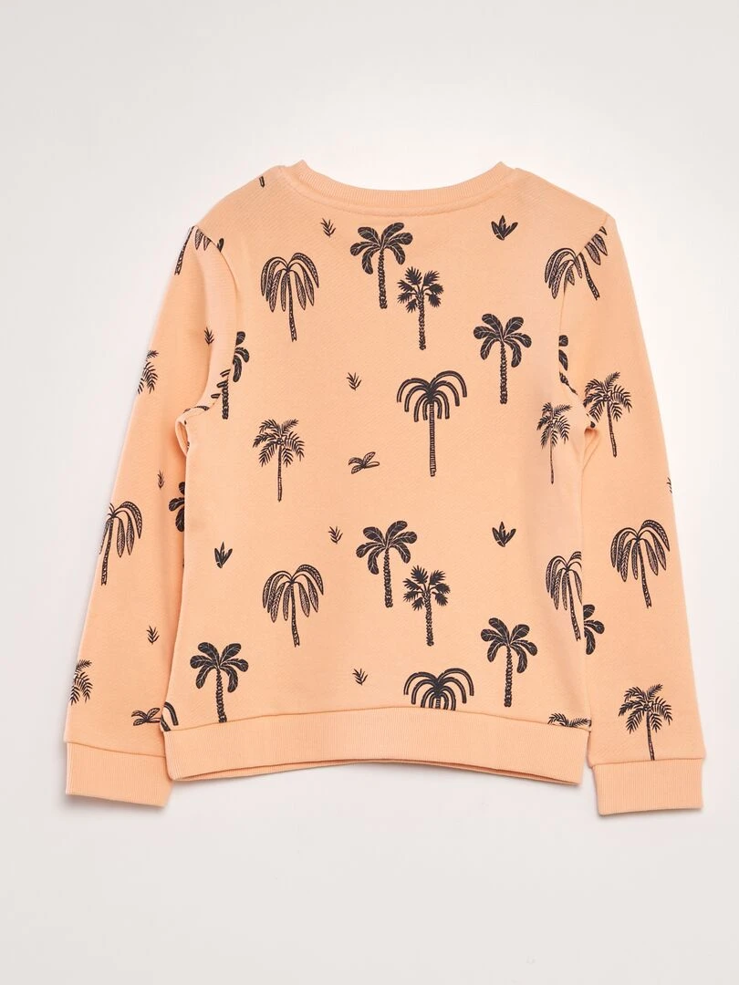 Sweat imprimé en french terry Rose