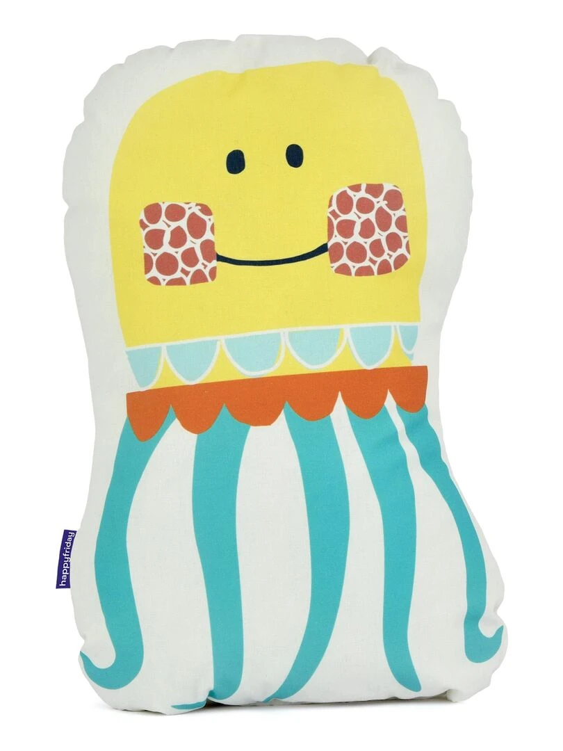 Coussin Sea life "Happyfriday" Blanc