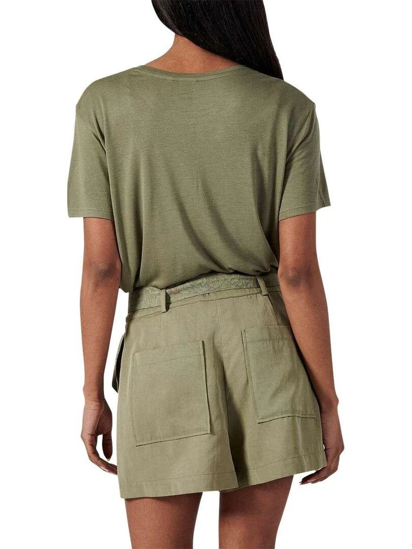 KAPORAL   T shirt col rond   Kaki