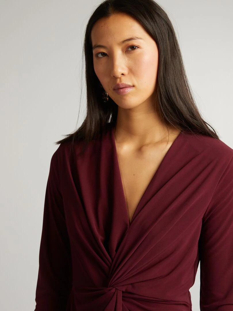 Robe drapée   Bordeaux