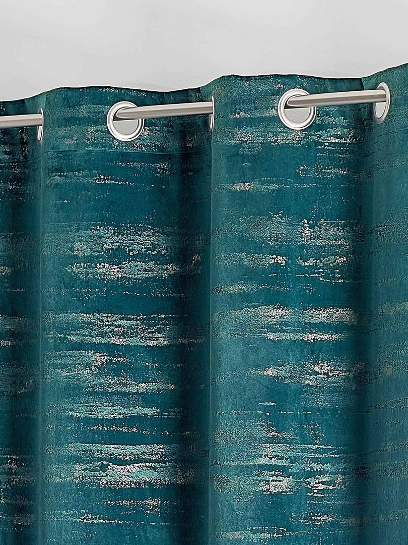 Rideau velours trashwall   Bleu