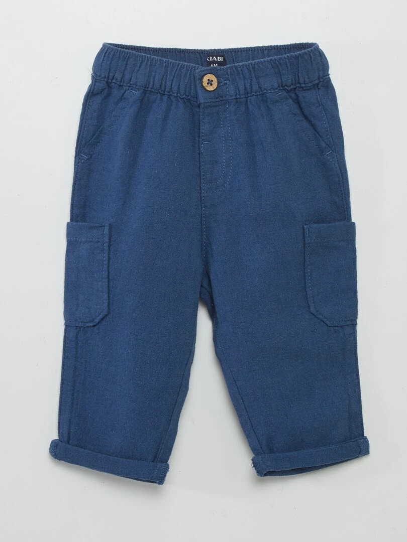 Ensemble short + t shirt imprimé   2 pièces   Blanc/bleu