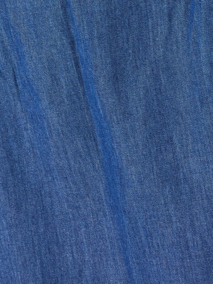 Jupe fluide pur coton   Damart   Bleu foncé