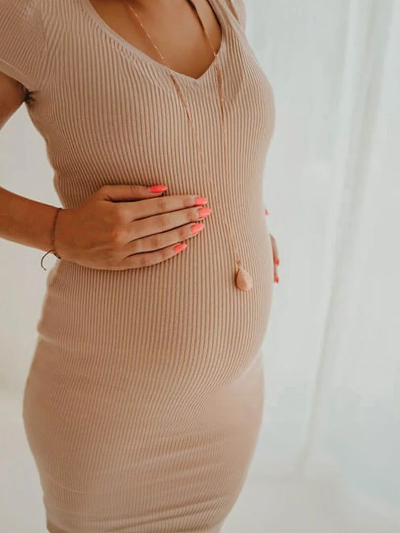 Bola de grossesse Collier Goutte effet brossé Rose