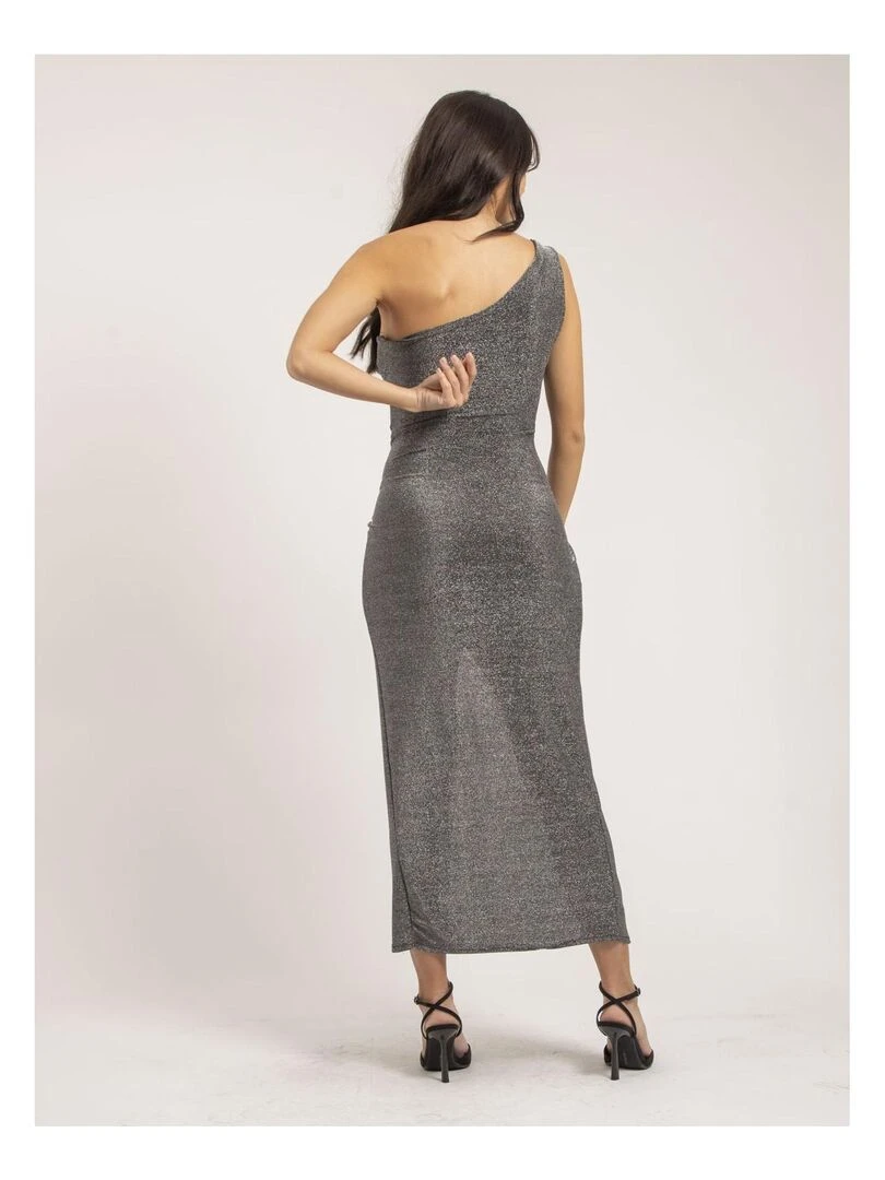 Robe longue paillettes IPOLINA Argent