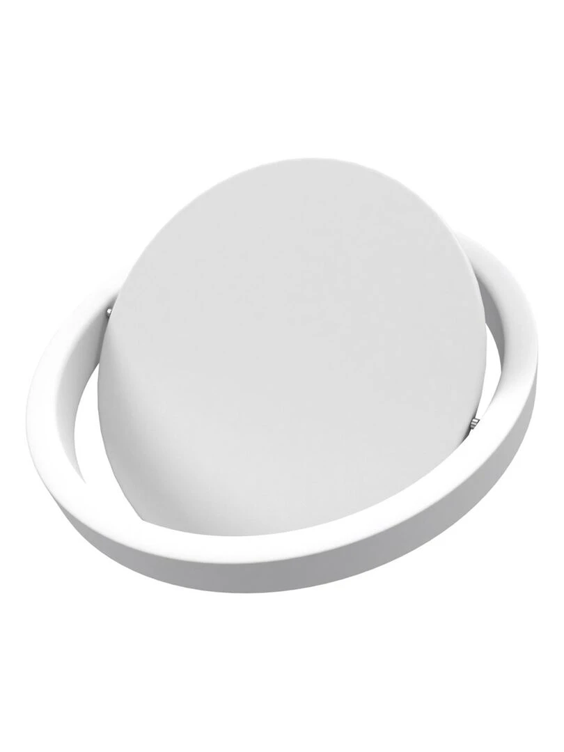 Poubelle imprimée géométrie avec couvercle oscillant   Blanc