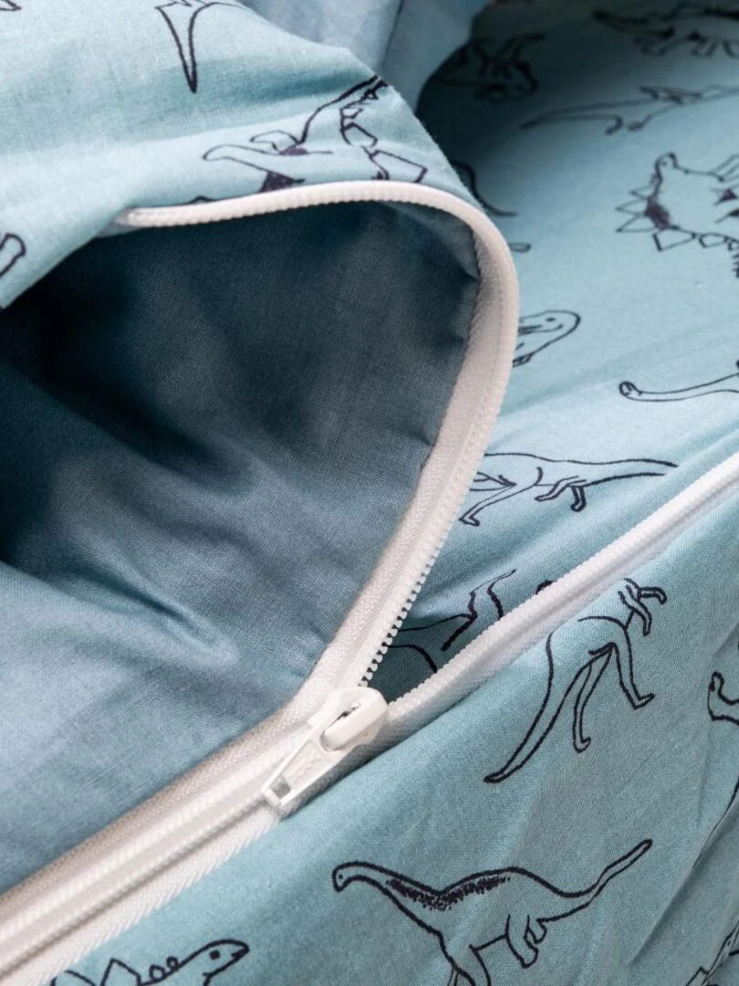 Bleu Câlin   Caradou® T rex Avec Couette 90x190cm Parure Enfant Dinosaure   Bleu Jaune