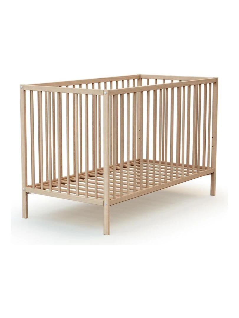 WEBABY Chambre bébé lit et table à langer en bois   Marron clair