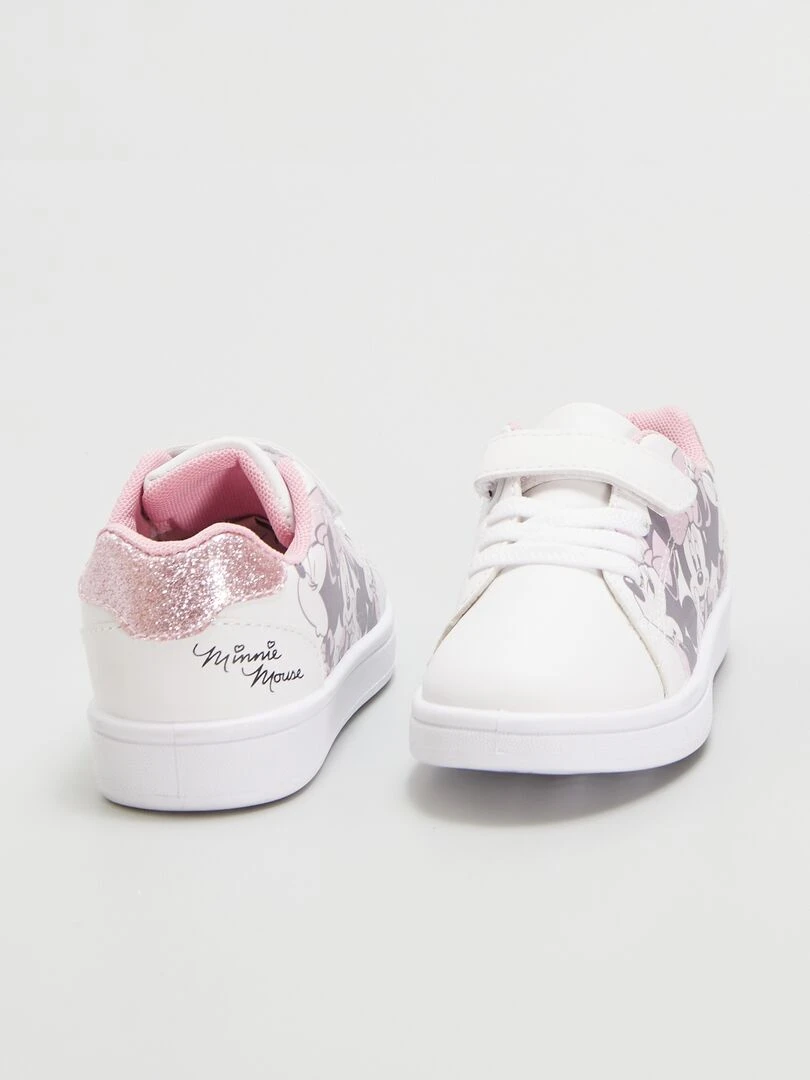 Baskets à scratch 'Minnie'   Blanc/rose
