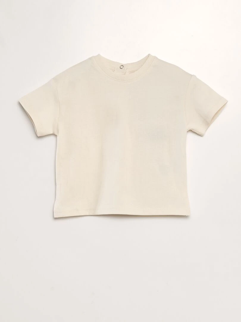 T shirt en coton pressionné au dos Tough Cotton™ Mixte Blanc