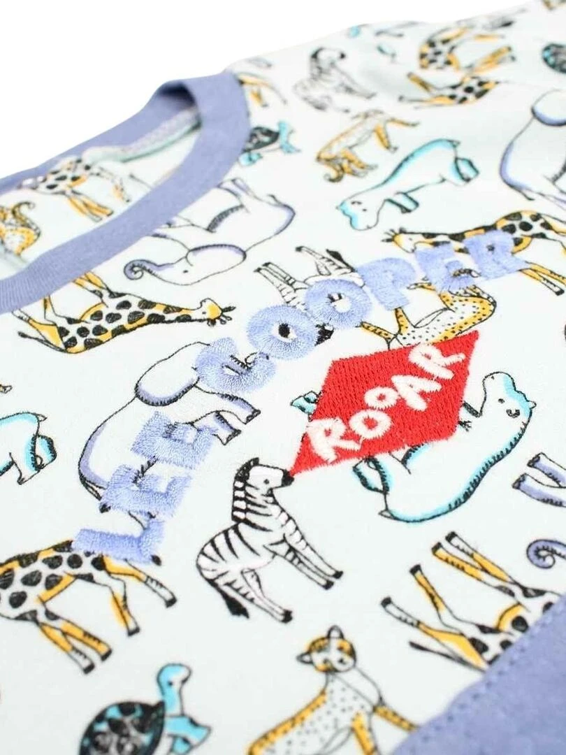 Lee Cooper   Combishort bébé garçon imprimé logo en coton   Bleu