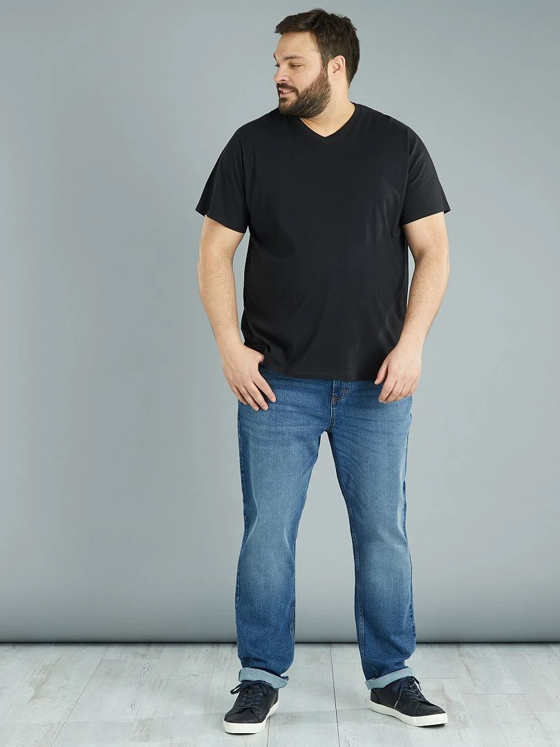 Tee shirt uni coupe large   bleu