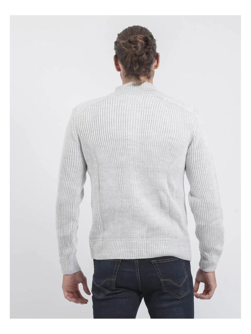 Gilet zippé col montant LACHILI Gris clair