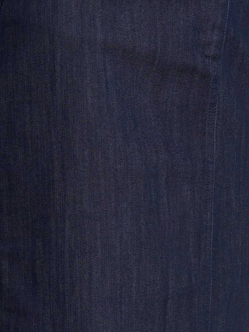 Jupe toile extensible   Damart   Bleu foncé