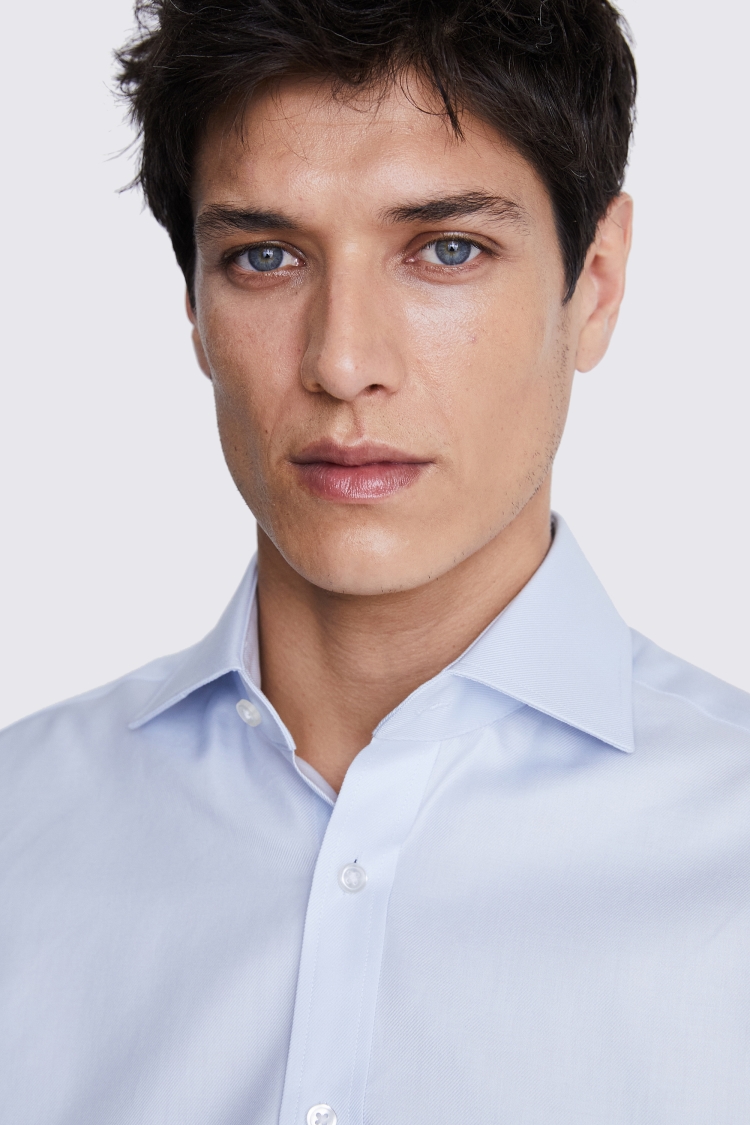 Regular Fit Light Blue Twill Shirt Buy Online at Moss