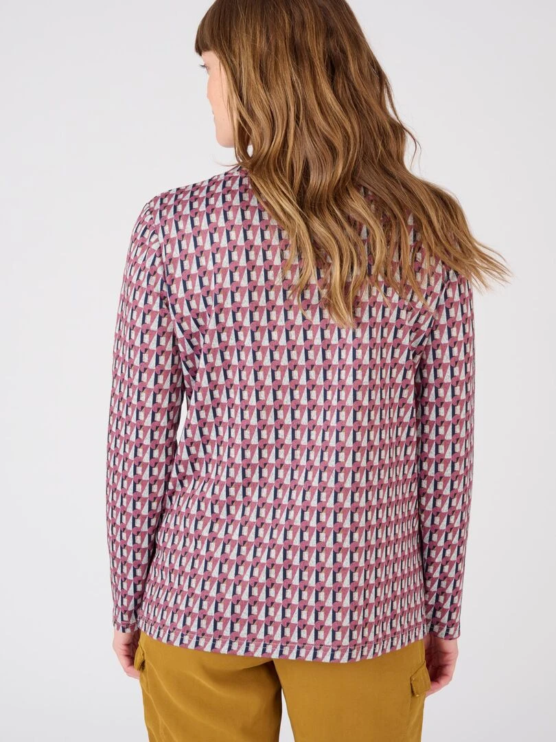 T shirt maille grattée chaude   Damart   Mauve