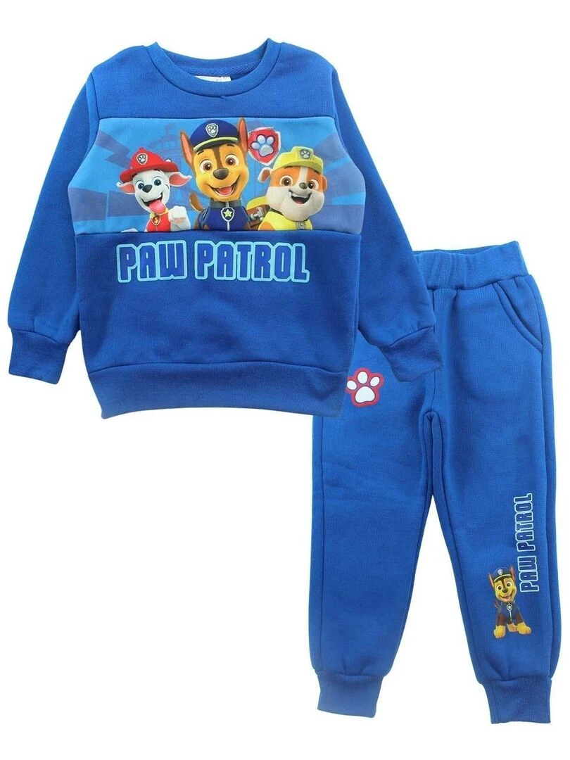 Paw Patrol Ensemble Sweat pantalon garçon Imprimé La Pat' Patrouille Bleu