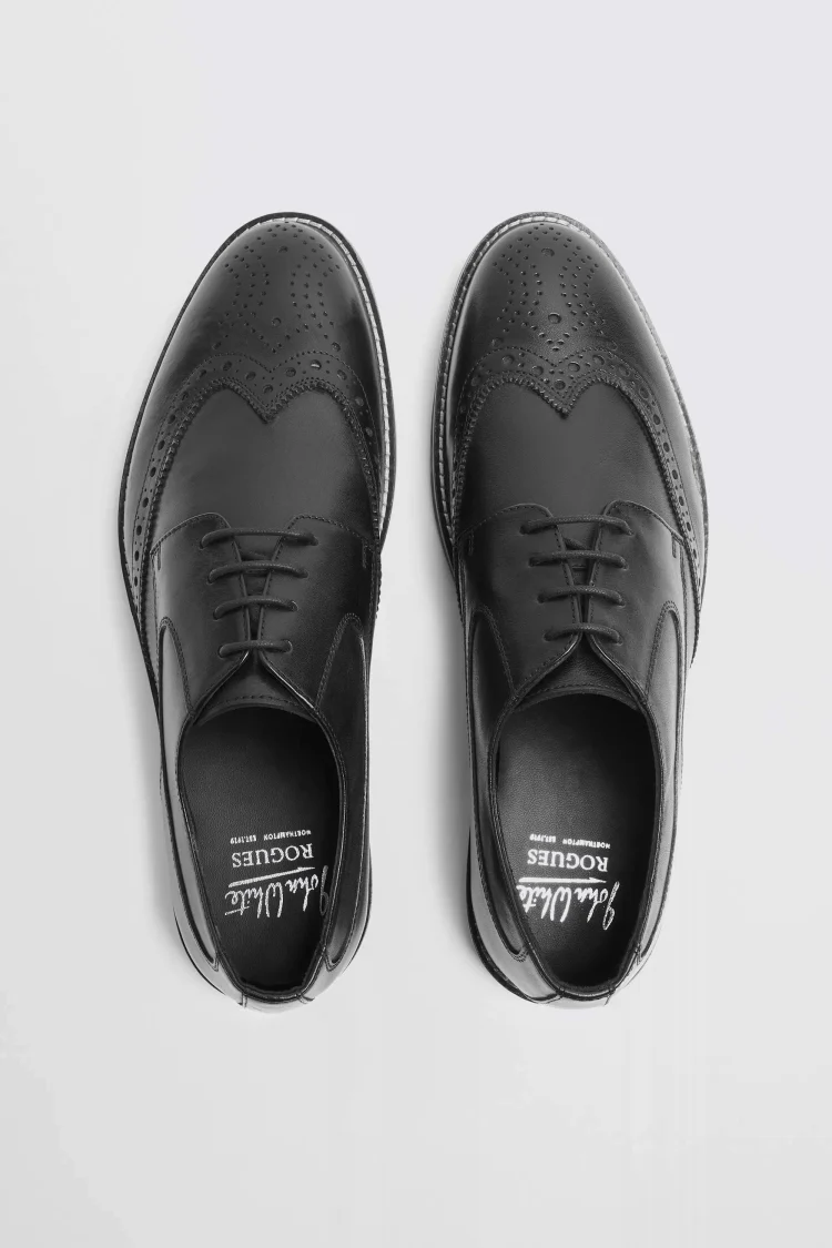 John White Leo Rogue Black Derby Brogues Buy Online at Moss
