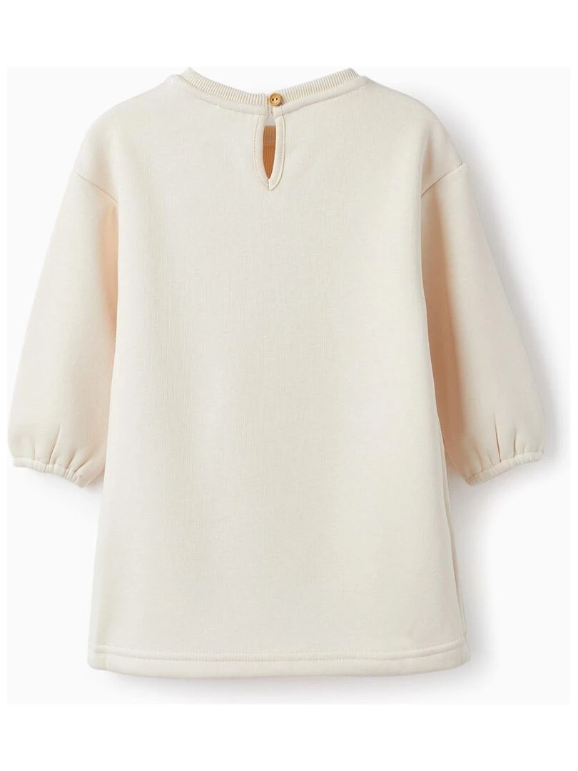 Robe en molleton à manches longues pour bébé fille 'Tic et Tac' SWEET FROSTY DREAMS Beige