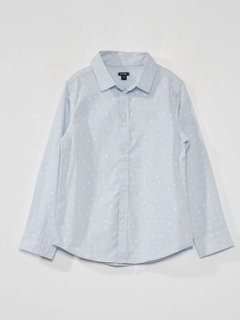 Chemise en popeline Bleu ciel