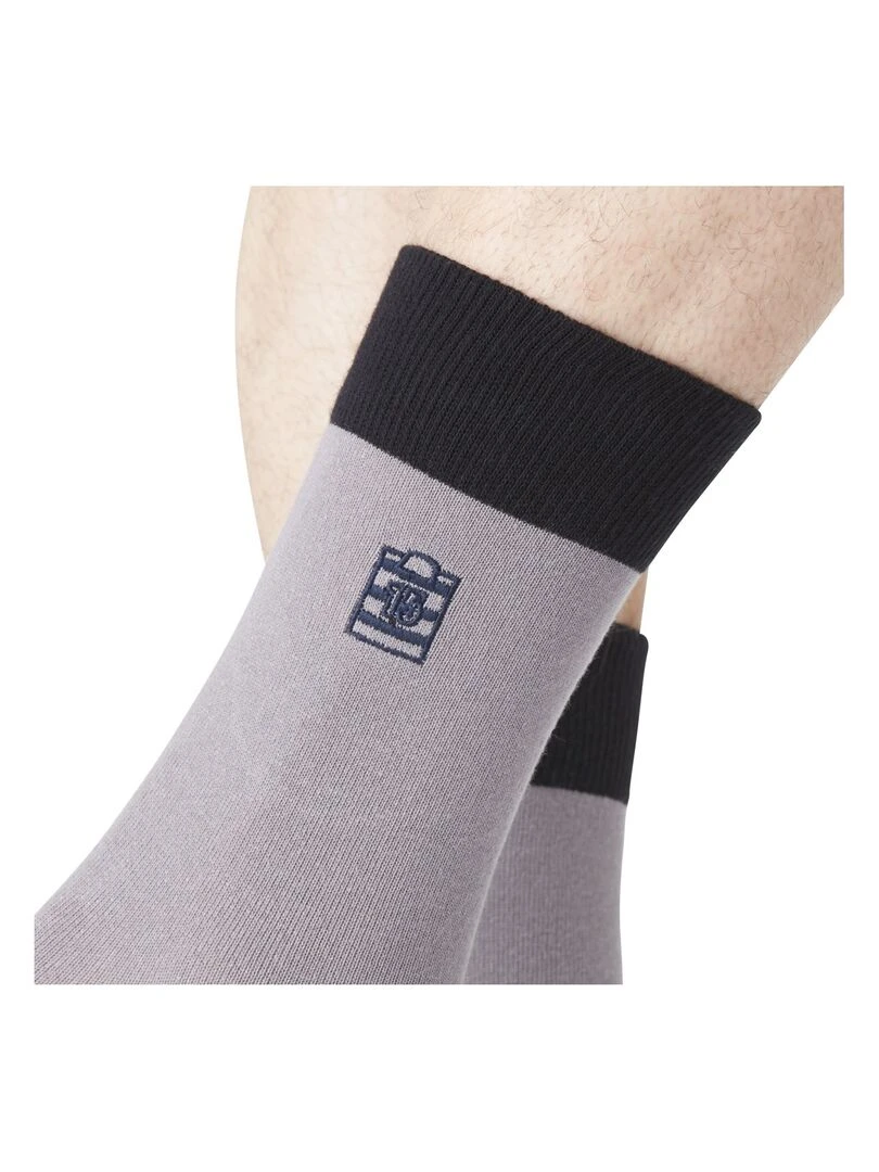 Lot de 6 Paires de Chaussettes de ville coton homme Serge Blanco   Noir Gris