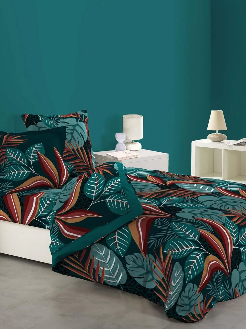 Housse de couette coton 6 pieces Bouquet d'Automne   Multicolore