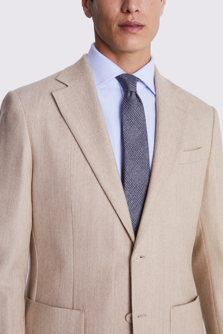 Tailored Fit Camel Twill Jacket   Buy Online at Moss
