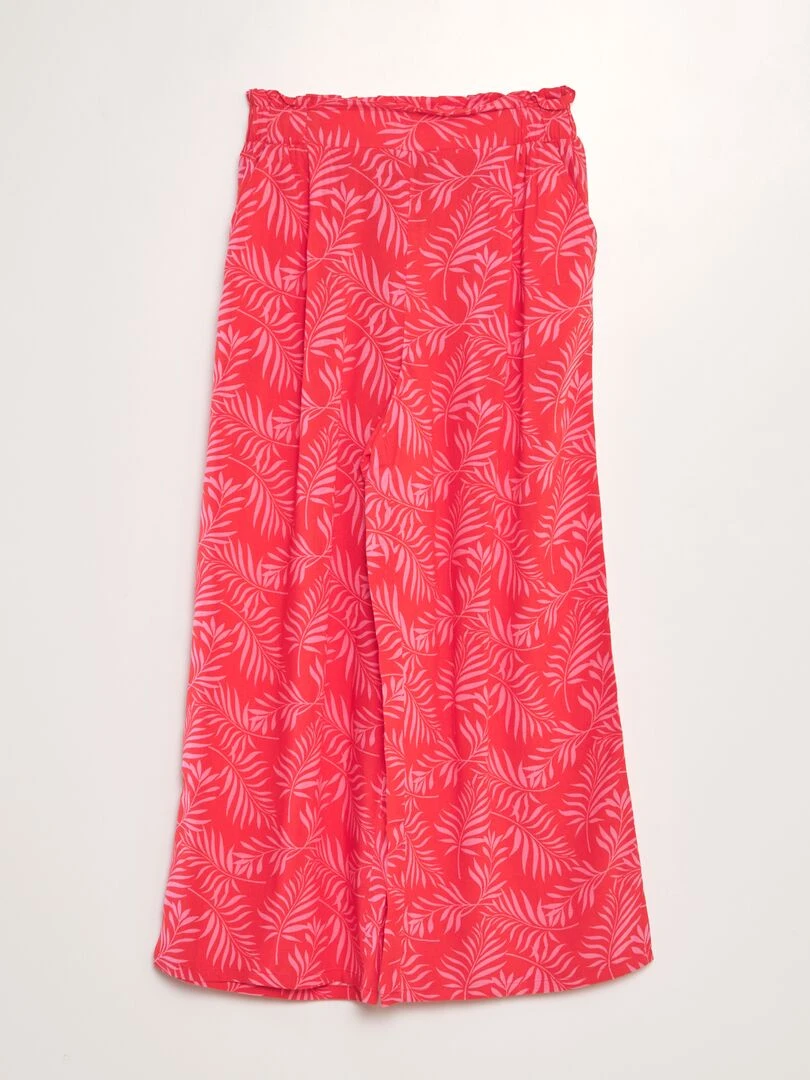 Pantalon large Rouge
