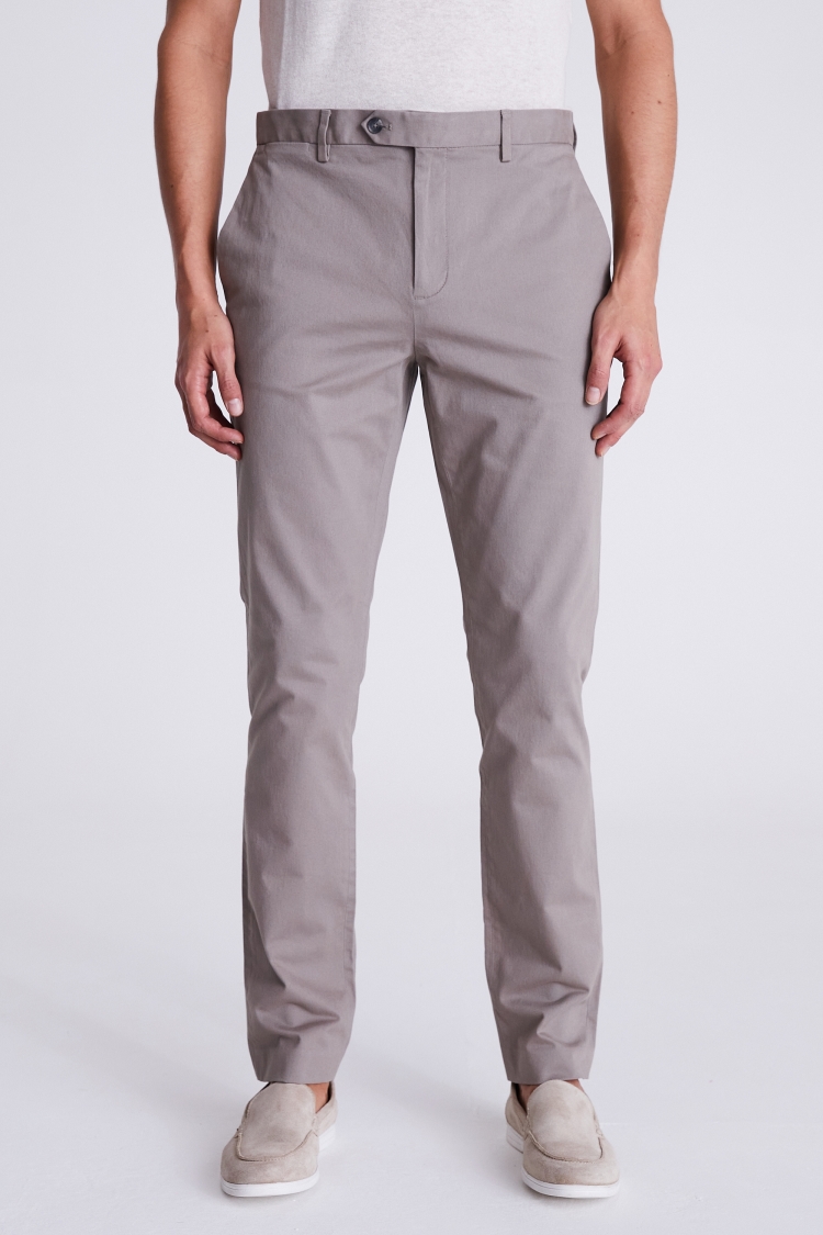 Slim Fit Light Grey Seersucker Trousers   Buy Online at Moss