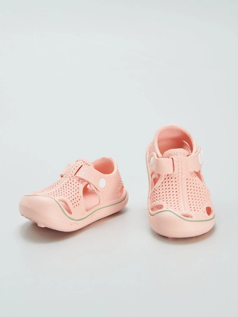 Sandales fermées en plastique moulé   Rose