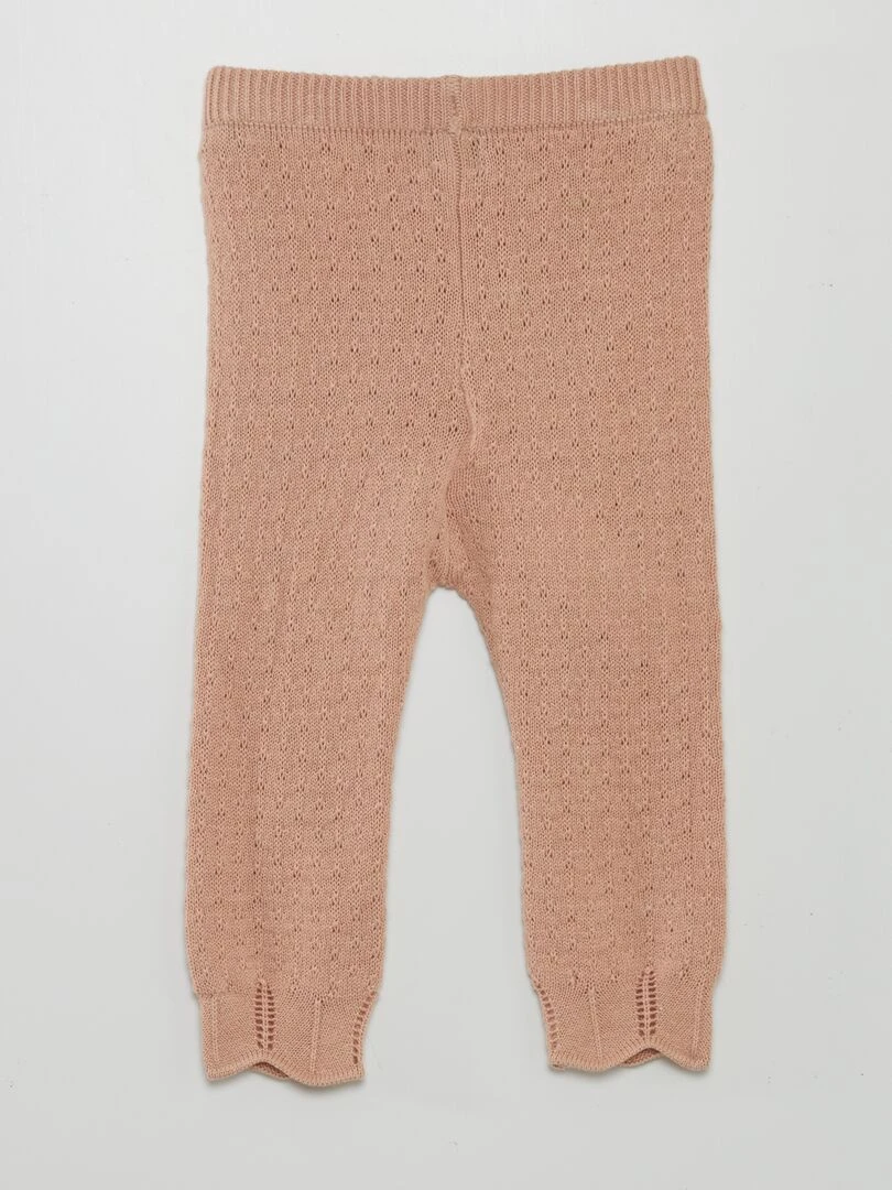 Ensemble legging en tricot + chaussettes   Rose