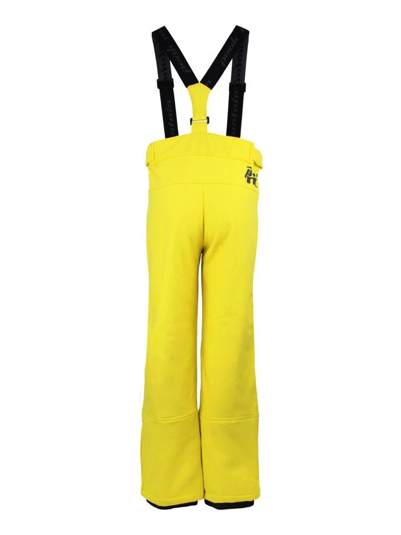 Pantalon de ski softshell garçon ECASHELL PEAK MOUNTAIN Jaune