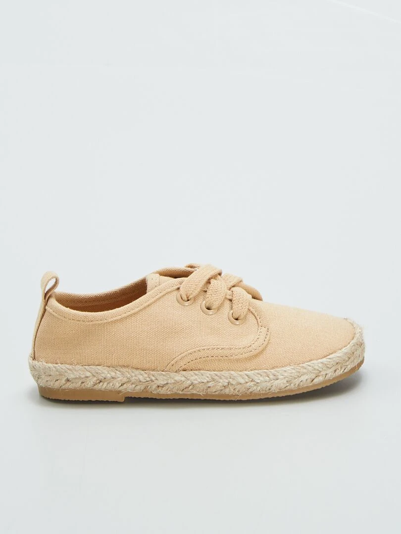 Baskets à lacets style espadrilles Beige