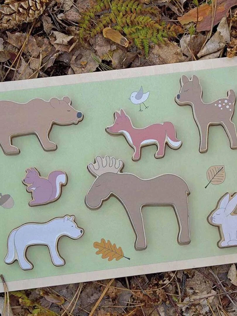 Jouet bébé Chunky puzzle en bois Animaux de la forêt N/A