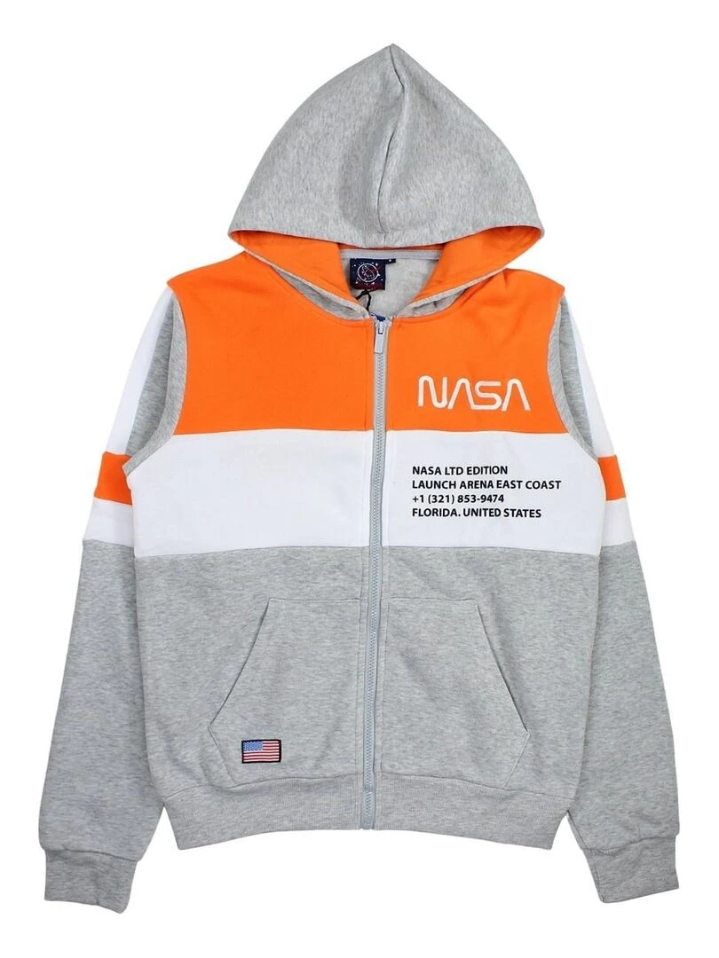 Nasa Veste homme imprimé logo Gris