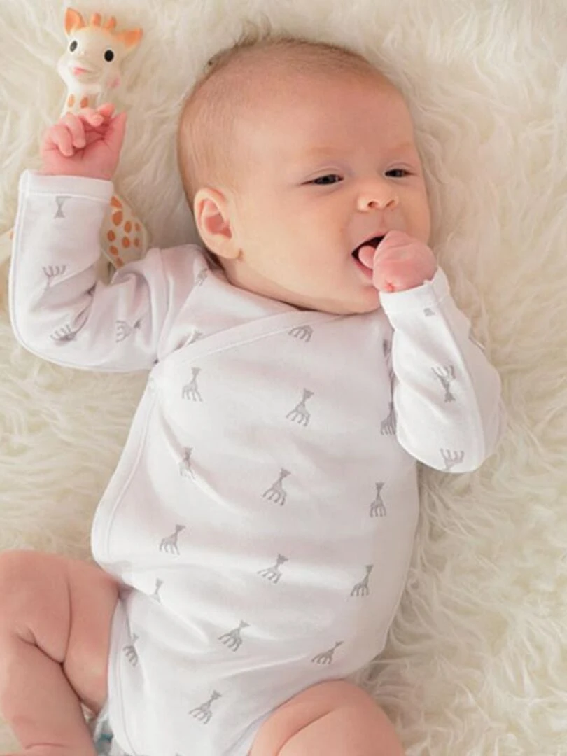 Body Manches Longues Blanc Sophie La Girafe (3 Mois) Blanc