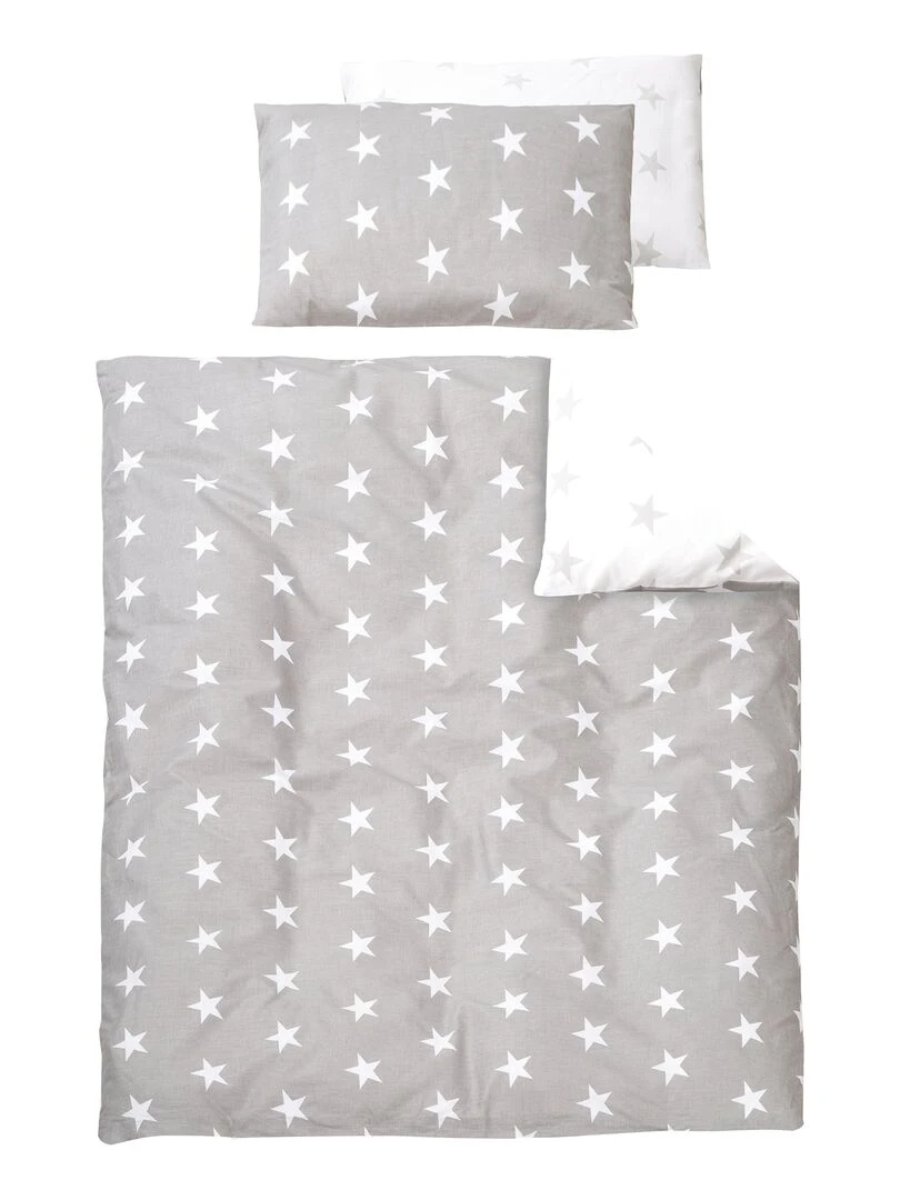 ROBA Lit Bébé Évolutif Complet "Little Stars"   70x140 + Équipement Complet   Blanc
