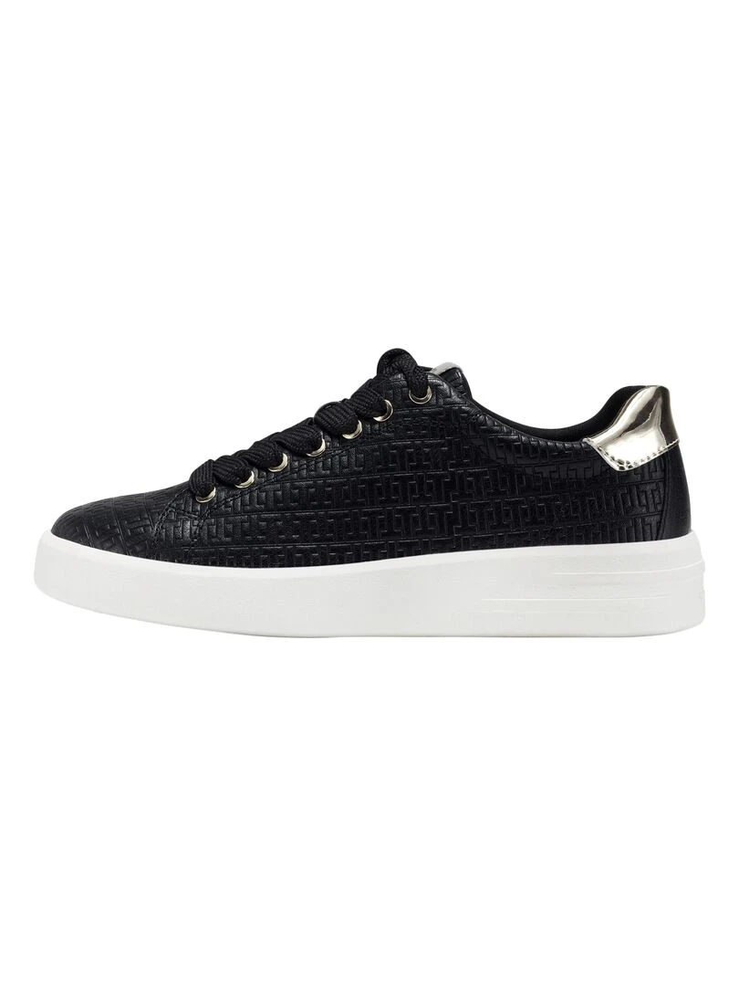 Basket à Lacets Plate Tamaris Noir
