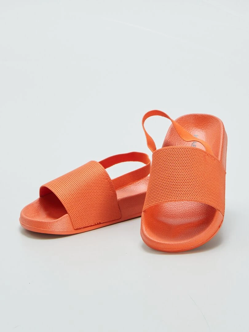 Mules de plage   Orange