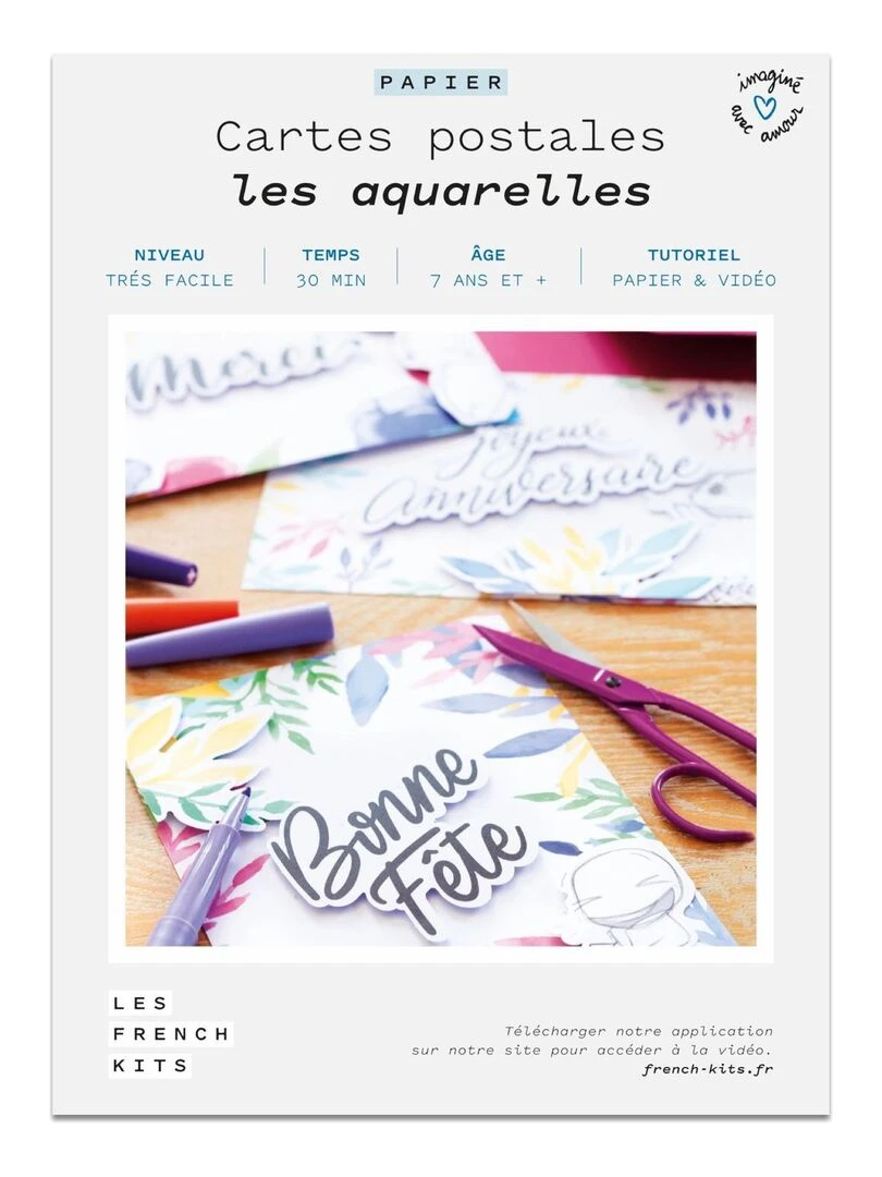 Coffret Scrapbooking 3 Cartes postales Messages N/A