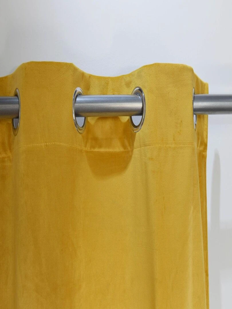 Rideau en velours occultant   Jaune